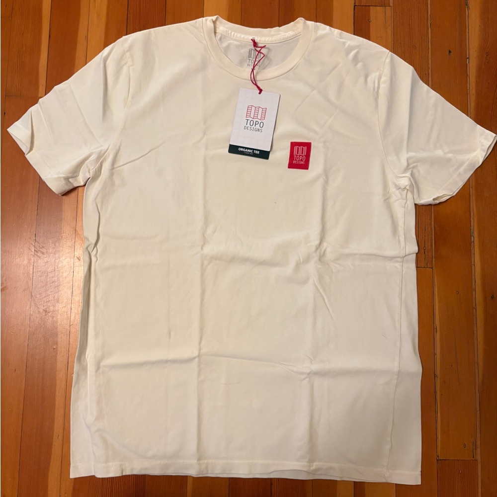 Topo Designs Organic Tee – White/Cream, Size Medium - NWT